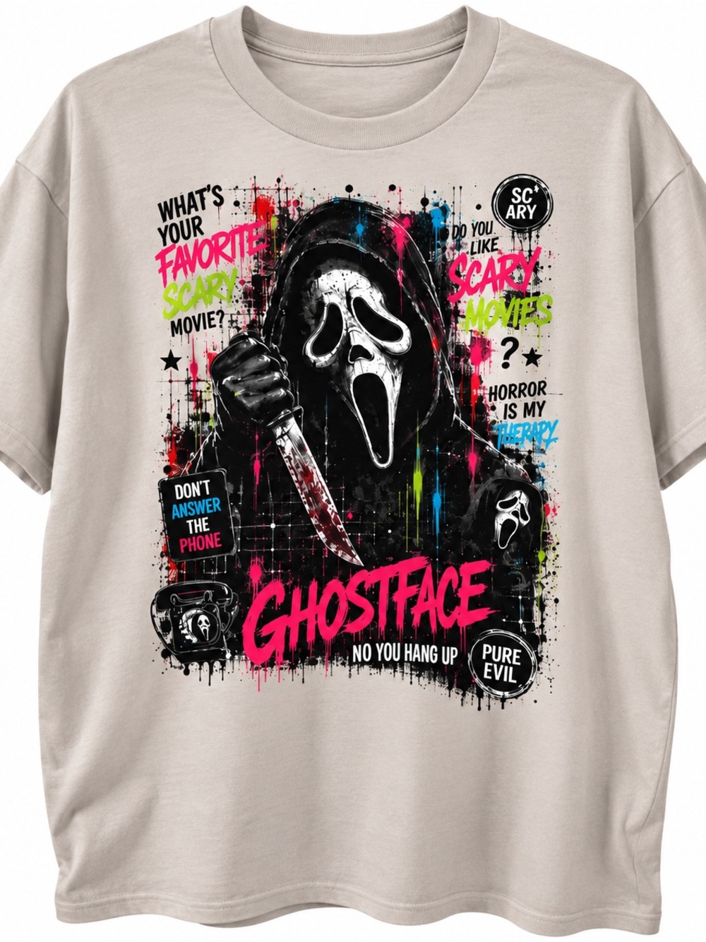 Adult 2XL NWOT Ghostface Graphic Tee